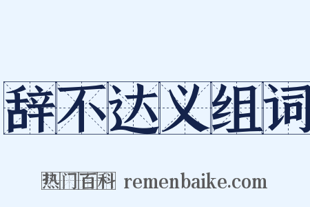 辞不达义组词是什么意思的图片